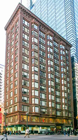 Image 48The Chicago Building (1904–05) is a prime example of the Chicago School, displaying both variations of the Chicago window. (from Chicago)