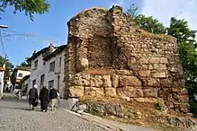 Part of the Castle walls.