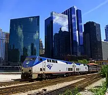 Image 10Amtrak train on the Empire Builder route departs Chicago from Union Station. (from Chicago)