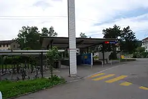 Canopy, platform, and pedestrian underpass