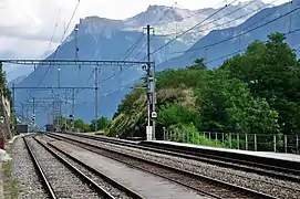 Looking east from the station