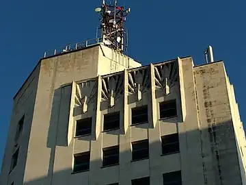 Mature - Detail of the Telephones Company Building (Calea Victoriei no. 37), Bucharest, by Walter Froy, Louis S. Weeks and Edmond van Saanen Algi, 1929-1934