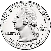 Washington commemorated on the U.S. quarter