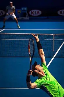 Murray playing Sousa at the 2015 Australian Open