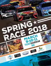 The 2018 TicketGuardian 500 program cover.