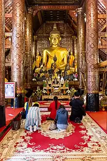 The inside of Wat Xieng Thong