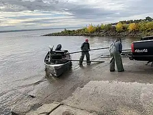 Boat launch, commercial fishermen