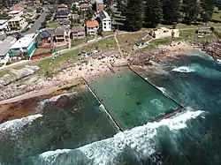 Shelly Beach aerial view