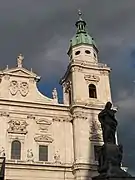 South tower detail and Marian column