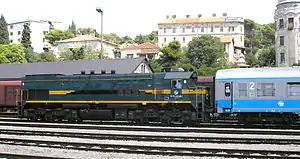 A Croatian EMD G26 in ex-JŽ livery