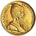 20 Franga, portrait of Skanderbeg