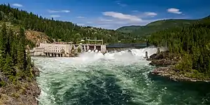 The Lower Bonnington Dam on the Kootenay River