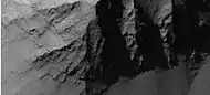 Section of layers near top of Noctis Labyrinthus, as seen by HiRISE under HiWish program.