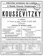 The concert poster of 3 June 1926.