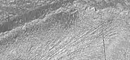 Close-up of grooves left by a glacier, as seen by HiRISE under HiWish program.  The presence of grooves suggest that it was a wet-based glacier.  Moisture under the glacier may have helped Martian organisms to survive.