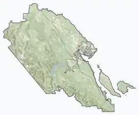 Map showing the location of Fillongley Provincial Park