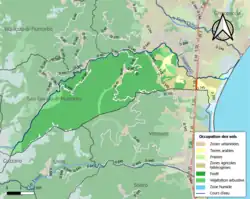 Soil types in the commune