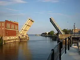 Bascule bridge in Alpena, Michigan