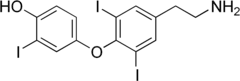 Skeletal formula of 3,3',5-triiodothyronamine