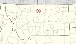 Location in Montana