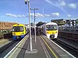 Class 378 terminating and Class 376 at New Cross after the line reopened and officially joined the LO Network.