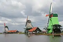 Image 17Oilmill De Zoeker, paintmill De Kat and paltrok sawmill De Gekroonde Poelenburg at the Zaanse Schans (from Windmill)