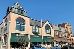 Duckworth Building and Odd Fellows Hall on Main Street, redeveloped after the Great Fire of 1891.