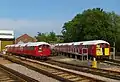 Island Line Class 483 EMUs No. 002 and 007 at Ryde Electric Depot.