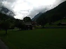 Schwarze Lütschine river in Lütschental village