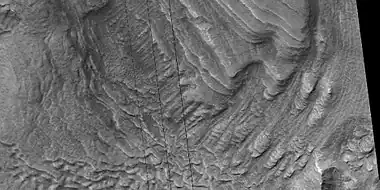 Tilted layers, as seen by HiRISE under HiWish program