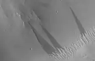 Dark slope streaks, as seen by HiRISE under HiWish program