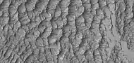 Close view of rough terrain in northwestern Schiaparelli crater (HiRISE)