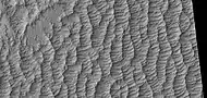 Close view of rough terrain in Northwestern Schiaparelli Crater, as seen by HiRISE under HiWish program