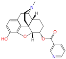 Chemical structure of 6-nicotinoyldihydromorphine.