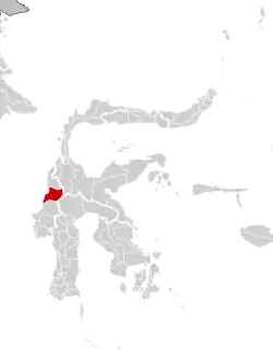 Location of Central Mamuju Regency in red