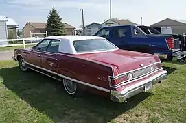 1977 Mercury Grand Marquis four-door thin-pillar hardtop, rear view