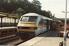 The direct InterCity from Shrewsbury to London Euston with a Driving Van Trailer and mailbags delivering the Royal Mail at a time when British Rail ran the network.