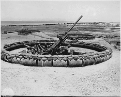 90mm AA gun on Okinawa base