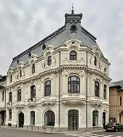 Mița the Cyclist House in Bucharest by Nicolae C. Mihăescu (1908), mix of Beaux Arts and Art Nouveau