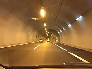 Tunnel on the A1 Motorway in Greece