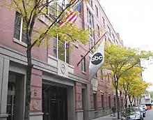 Entrance of ABC's headquarters at 77 West 66th Street