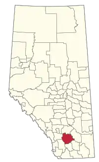 Location within Alberta