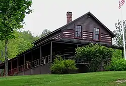 The Log Hotel, listed on the National Register of Historic Places