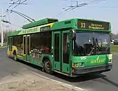 AKSM-221 - low-floor trolley bus unified with MAZ-103T in Minsk