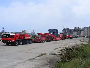 ALE girder bridge with trojan tractors in push and pull configuration