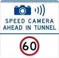 (G6-330-1) Speed Camera in Tunnel Ahead (Speed Limit) (Used in New South Wales)