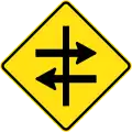 (W2-V112-1) Crossroad intersection at dual carriageway (Used in Victoria)