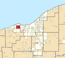 Location of Avon in Greater Cleveland