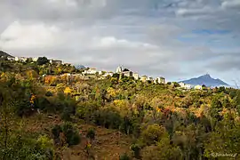 A view of Novale, with Monte San Petrone in the background