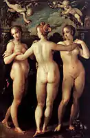 The three Graces, Hans von Aachen, 1604